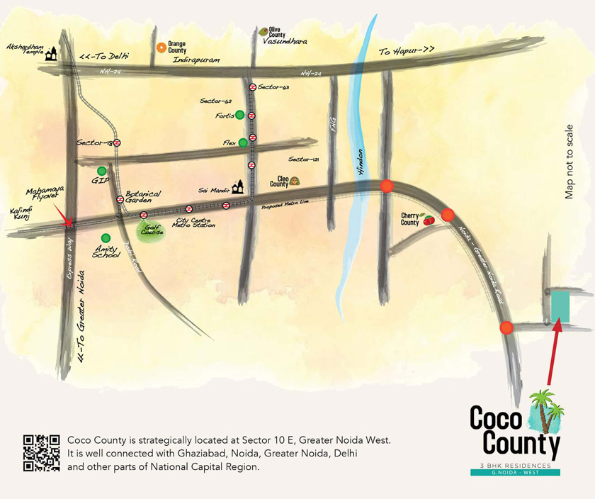 Coco County Location Map